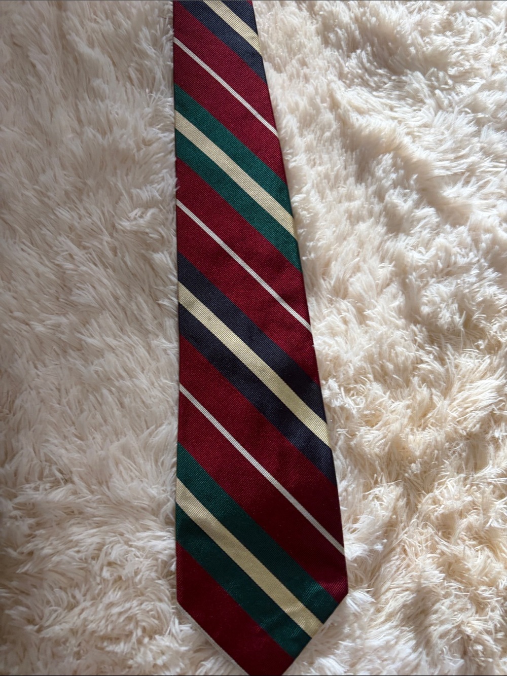 Harold's Burgundy, Green and Navy Striped Men's Tie